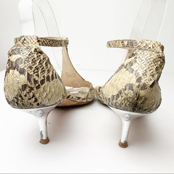 Coach Python Print Snakeskin Heels SZ 8.5 - Picture 5 of 10
